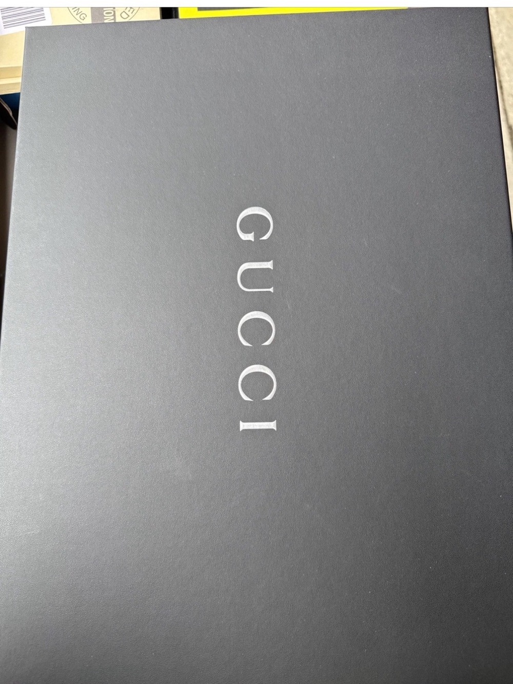 Gucci Black box with tissue and ribbon